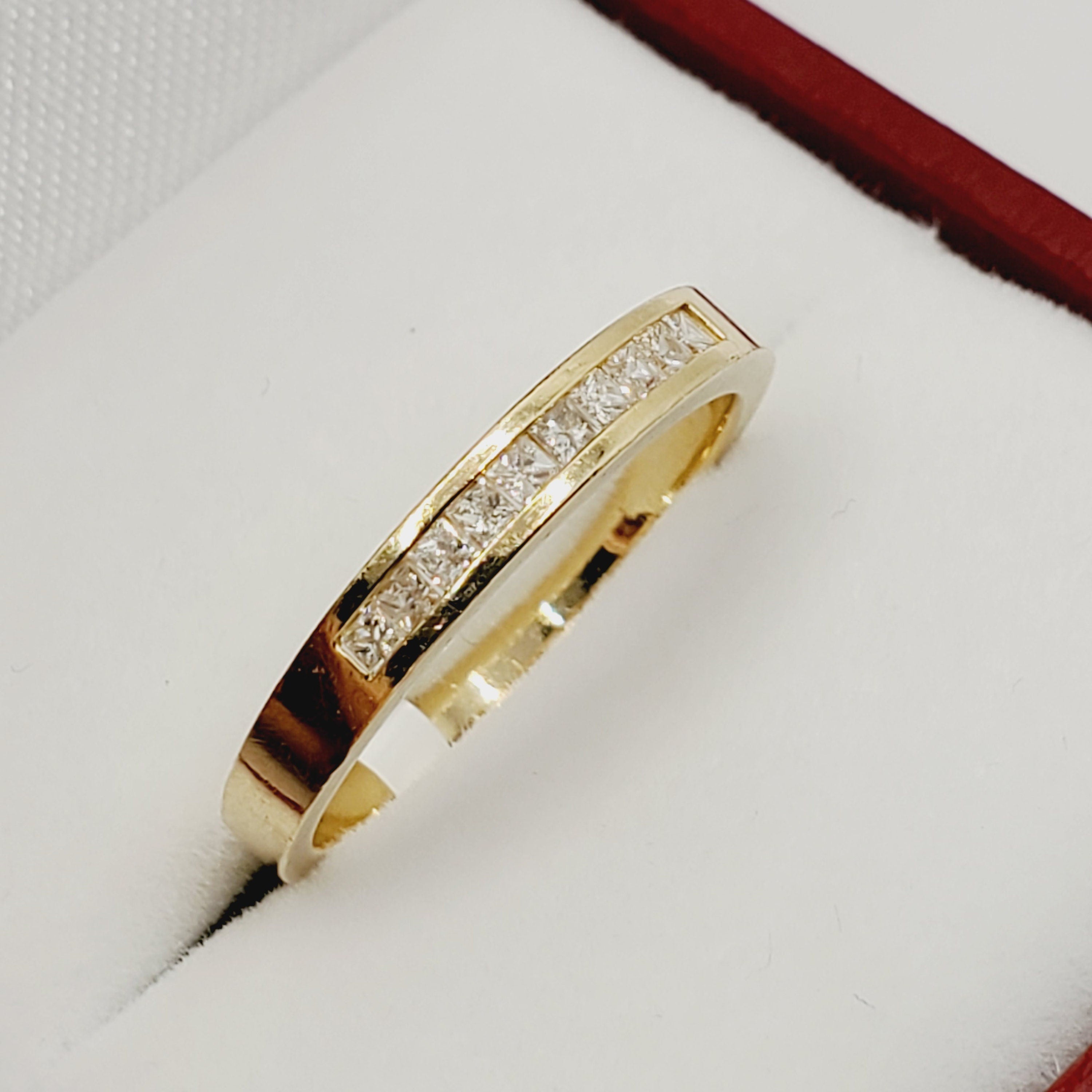 Gold Diamond Ring, 14K Yellow Gold Natural Diamond Ring,