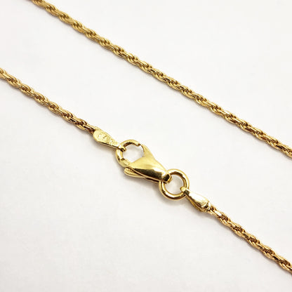 14k Gold Wheat Chain, 14K Yellow Gold Wheat Chain 1.2mm, 24 inches