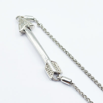 Diamond Bracelet | 925 Silver Bolo Style Bracelet with Diamonds 0.03ct
