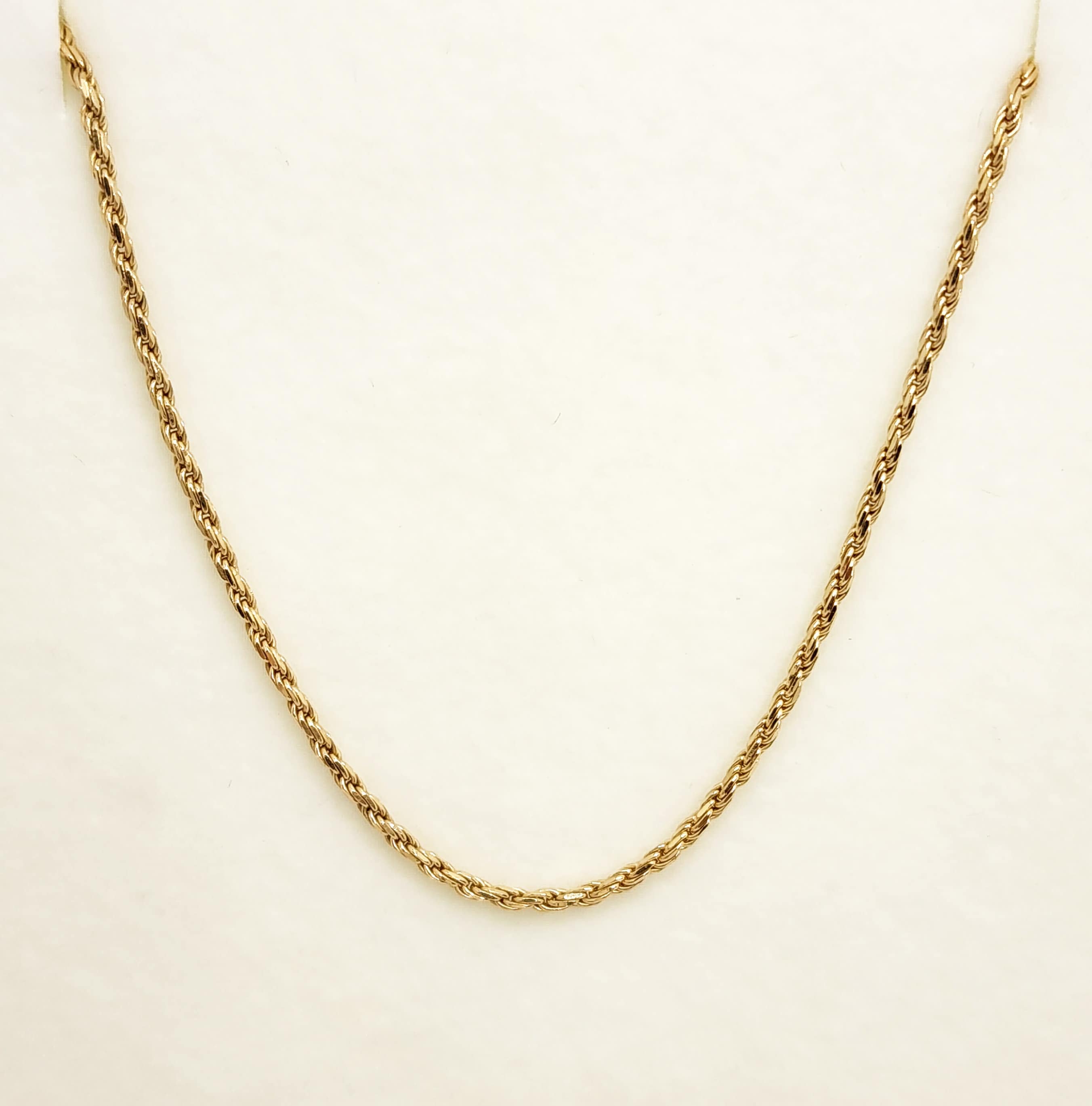 14k Gold Wheat Chain, 14K Yellow Gold Wheat Chain 1.2mm, 24 inches