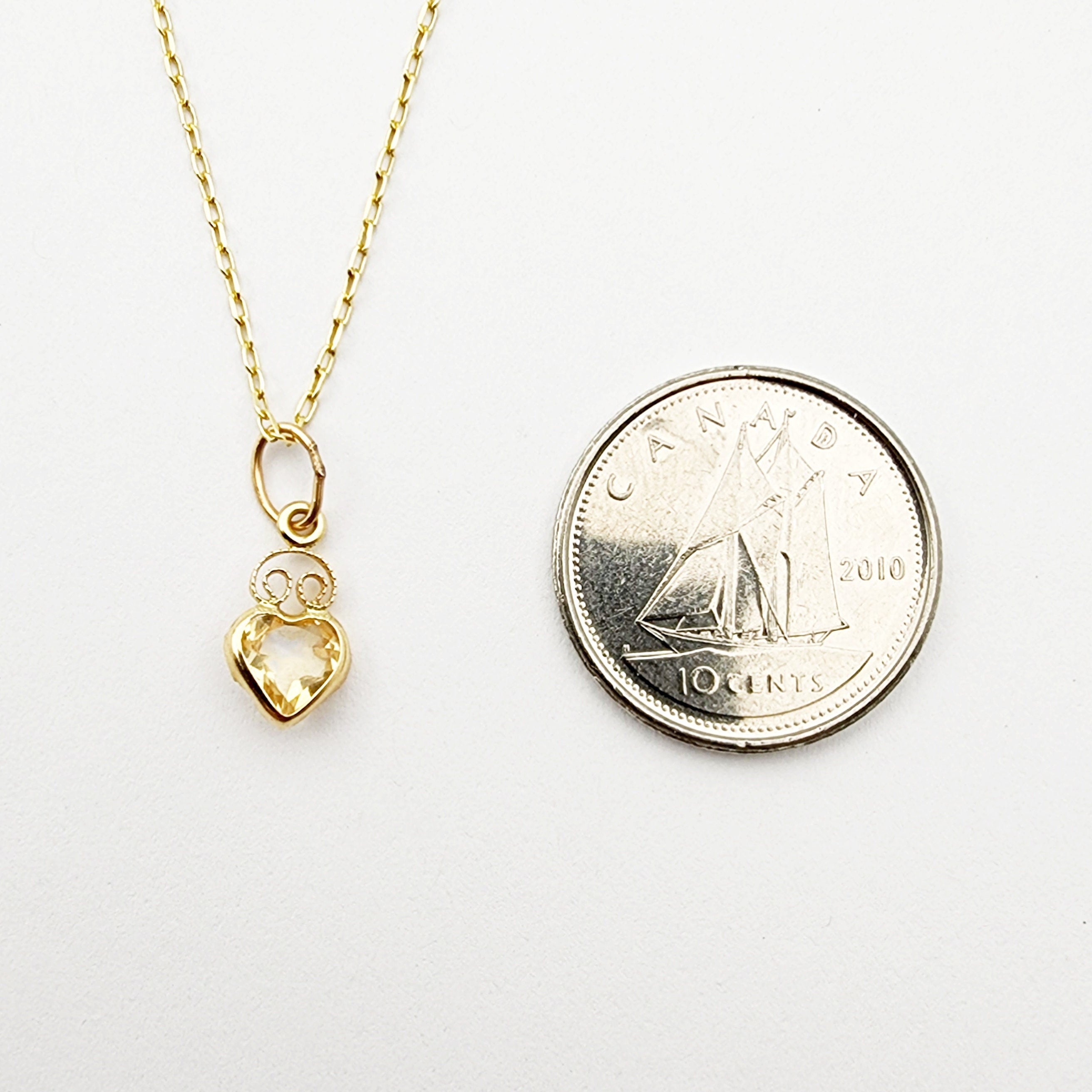 Citrine Pendant | 14K Yellow Gold Genuine Citrine 0.45ct Pendant