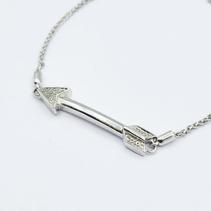 Diamond Bracelet | 925 Silver Bolo Style Bracelet with Diamonds 0.03ct
