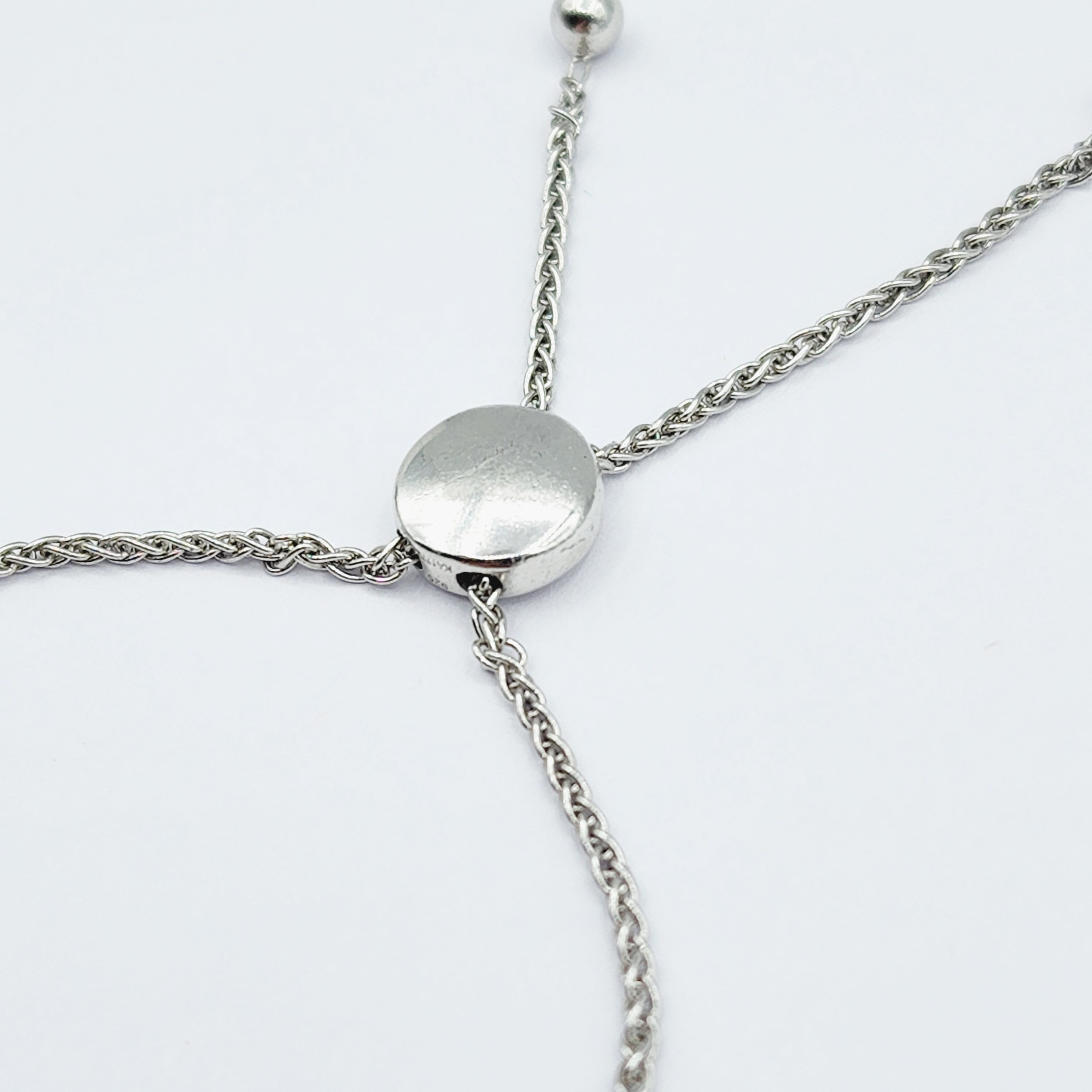 Diamond Bracelet | 925 Silver Bolo Style Bracelet with Diamonds 0.03ct