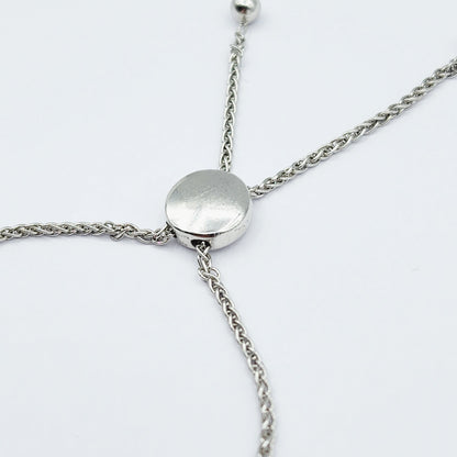 Diamond Bracelet | 925 Silver Bolo Style Bracelet with Diamonds 0.03ct