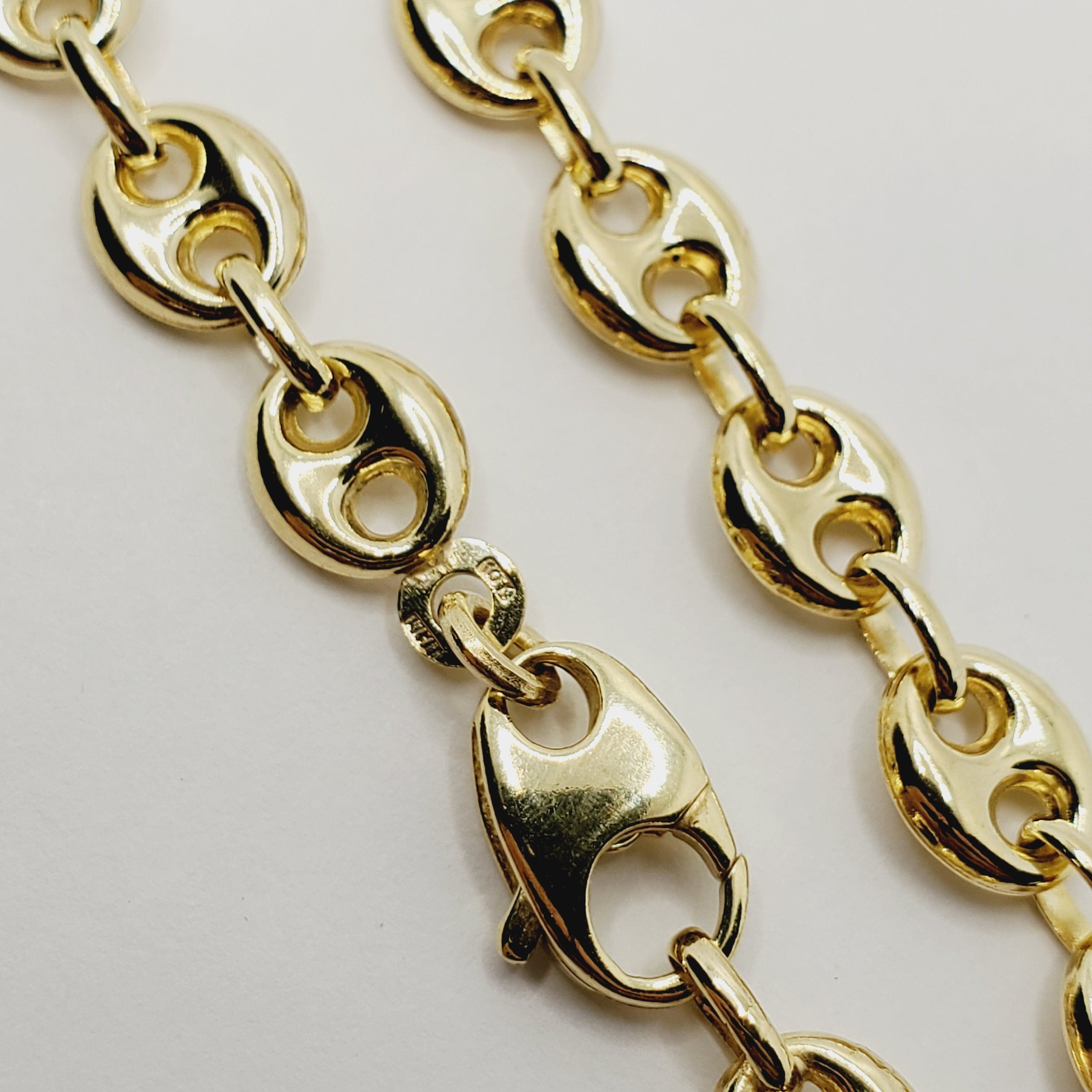 Gold Chain Necklace , 10K Yellow Gold Chain, Unisex Necklace, Real Gold Chain, Birthday Gift, 7mm Chain for Men and Women