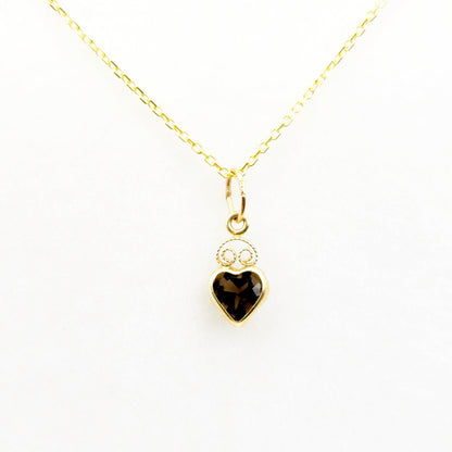 Smoky Topaz Pendant | 14K Yellow Gold Genuine Smoky Topaz 5x5mm Pendant
