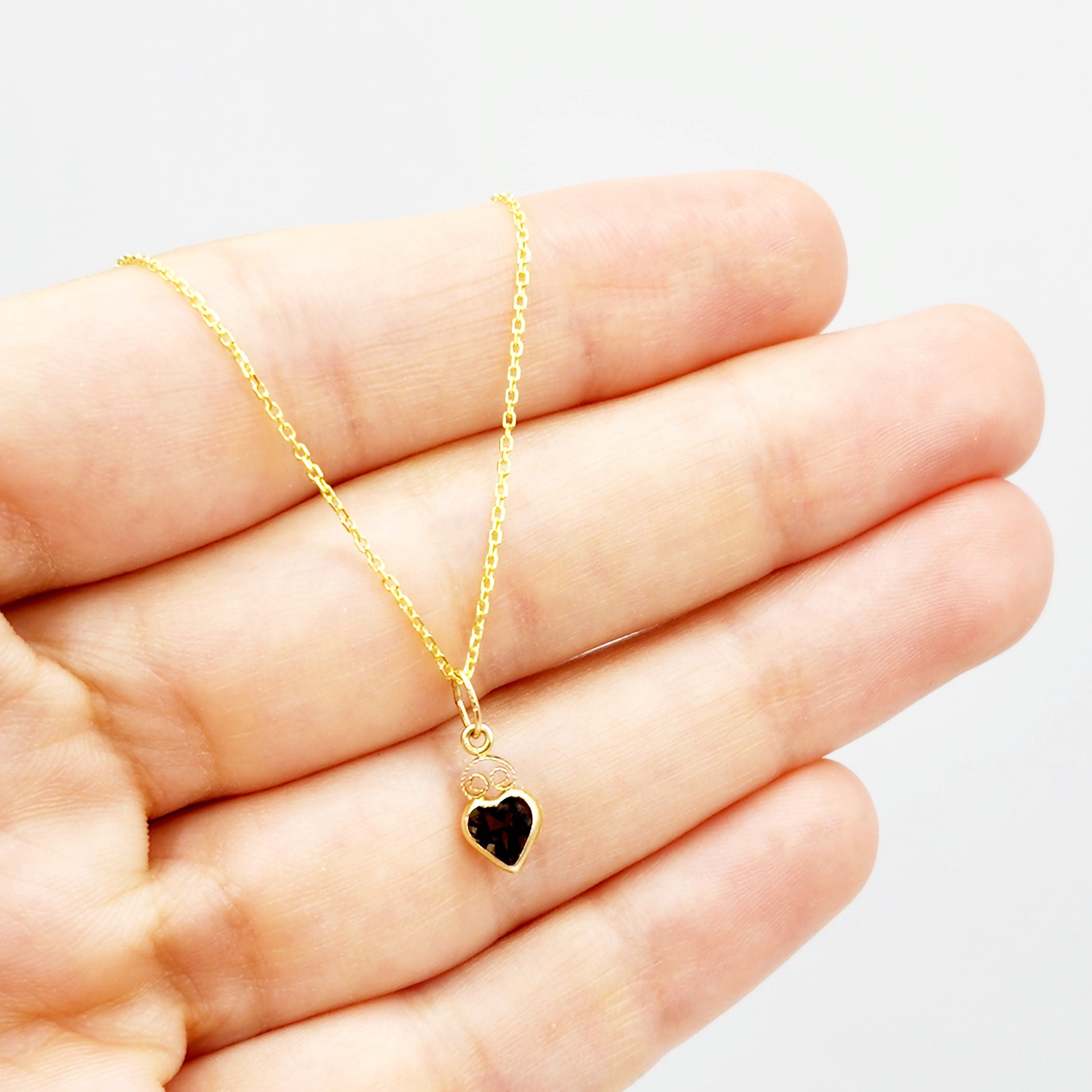 Smoky Topaz Pendant | 14K Yellow Gold Genuine Smoky Topaz 5x5mm Pendant