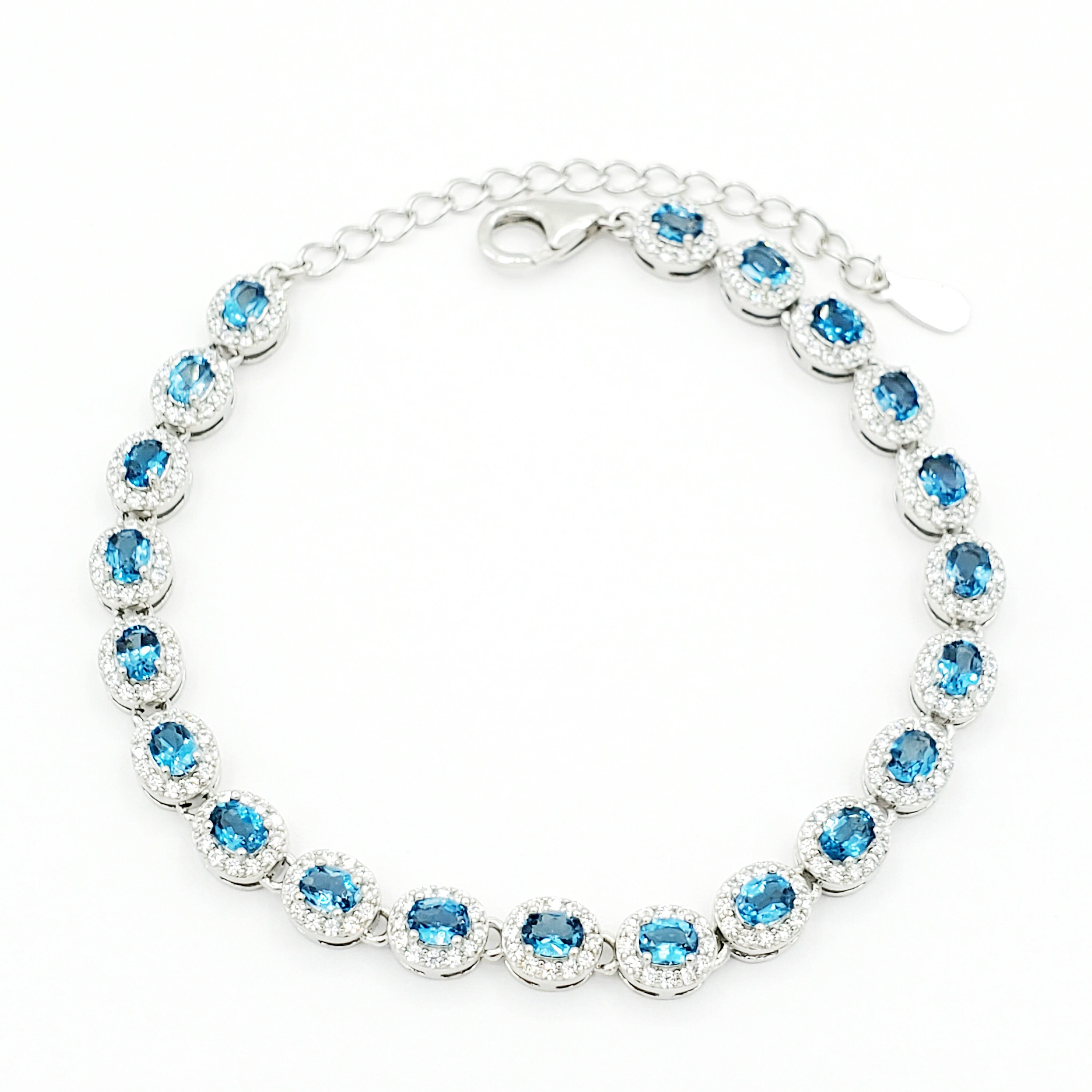 Gemstone Bracelet, Sterling Silver Bracelet Set With Genuine Gemstones 4.2cts, Birthstone Bracelet for women, Bracelet For Her