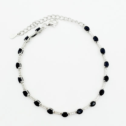 Gemstone Bracelet , Sterling Silver Bracelet Set With Genuine Gemstones 3.5cts, Bracelet for women, Classic Bracelet, Bracelet For Her