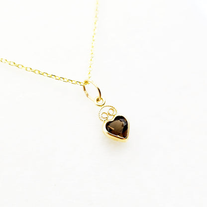 Smoky Topaz Pendant | 14K Yellow Gold Genuine Smoky Topaz 5x5mm Pendant