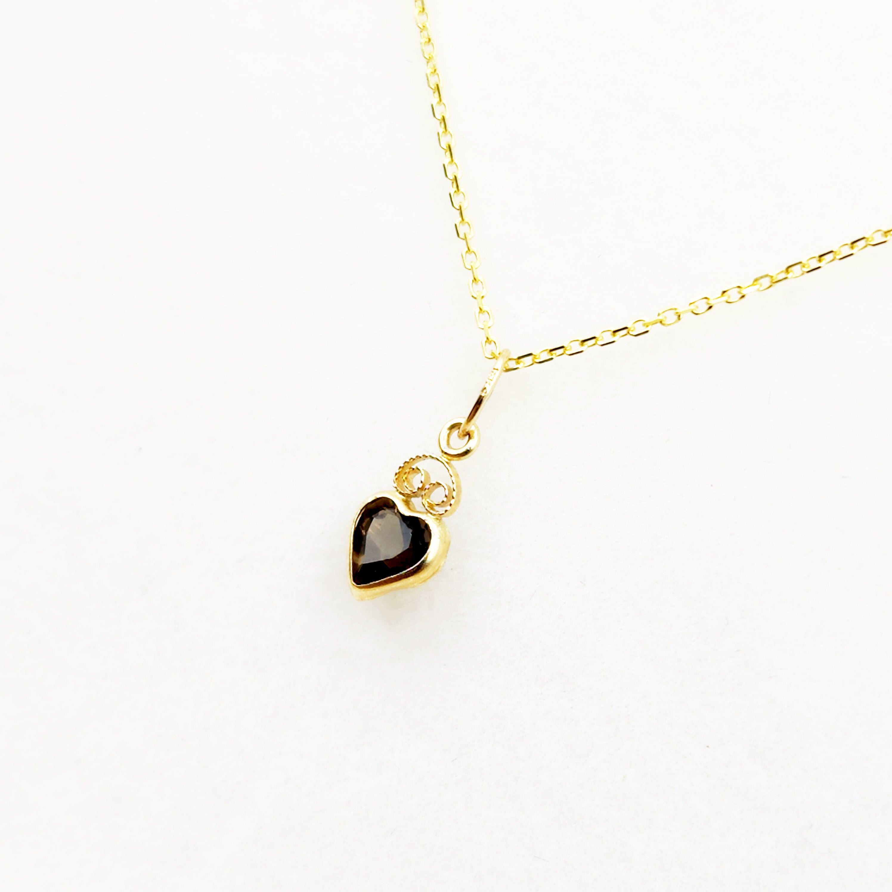 Smoky Topaz Pendant | 14K Yellow Gold Genuine Smoky Topaz 5x5mm Pendant