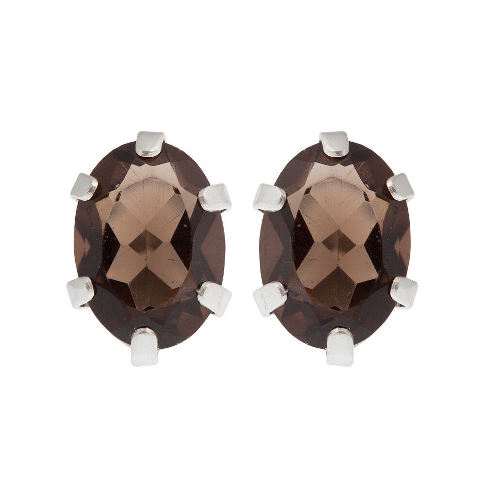 Sterling Silver Earrings Set with Your Choice of 7x5mm Genuine Gemstones