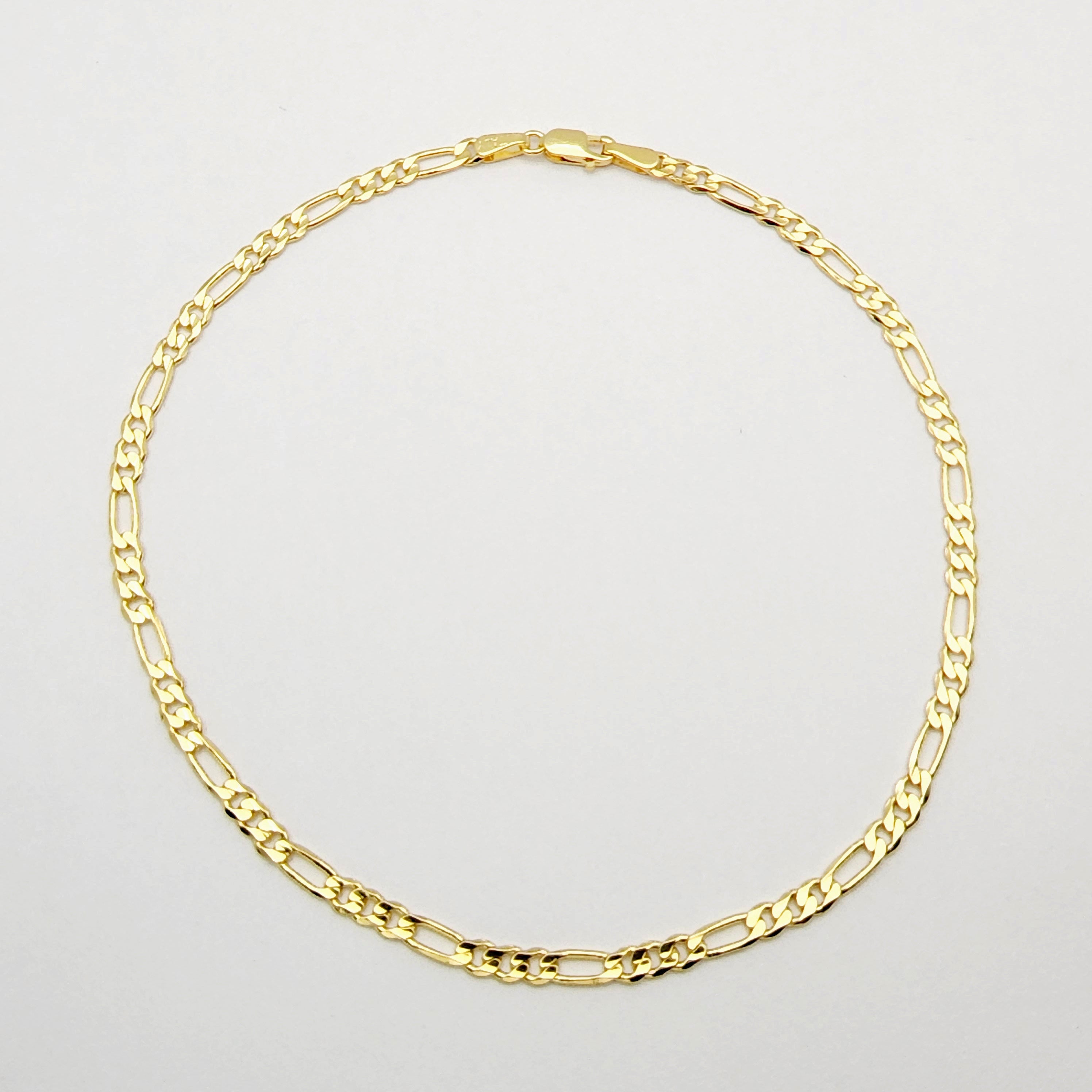 Dainty Gold Anklet, 10K Yellow Gold Figaro Ankle Bracelet, Foot Jewelry, Chain Anklet, Gold Chain Anklet, Anklet For Women, Gift For Her