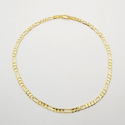 Dainty Gold Anklet, 10K Yellow Gold Figaro Ankle Bracelet, Foot Jewelry, Chain Anklet, Gold Chain Anklet, Anklet For Women, Gift For Her