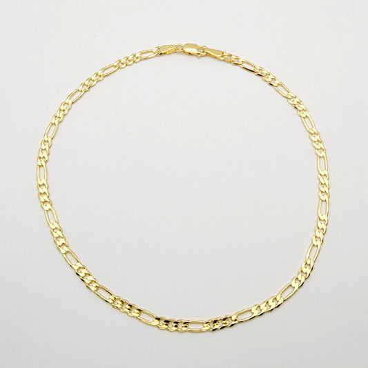 Dainty Gold Anklet, 10K Yellow Gold Figaro Ankle Bracelet, Foot Jewelry, Chain Anklet, Gold Chain Anklet, Anklet For Women, Gift For Her