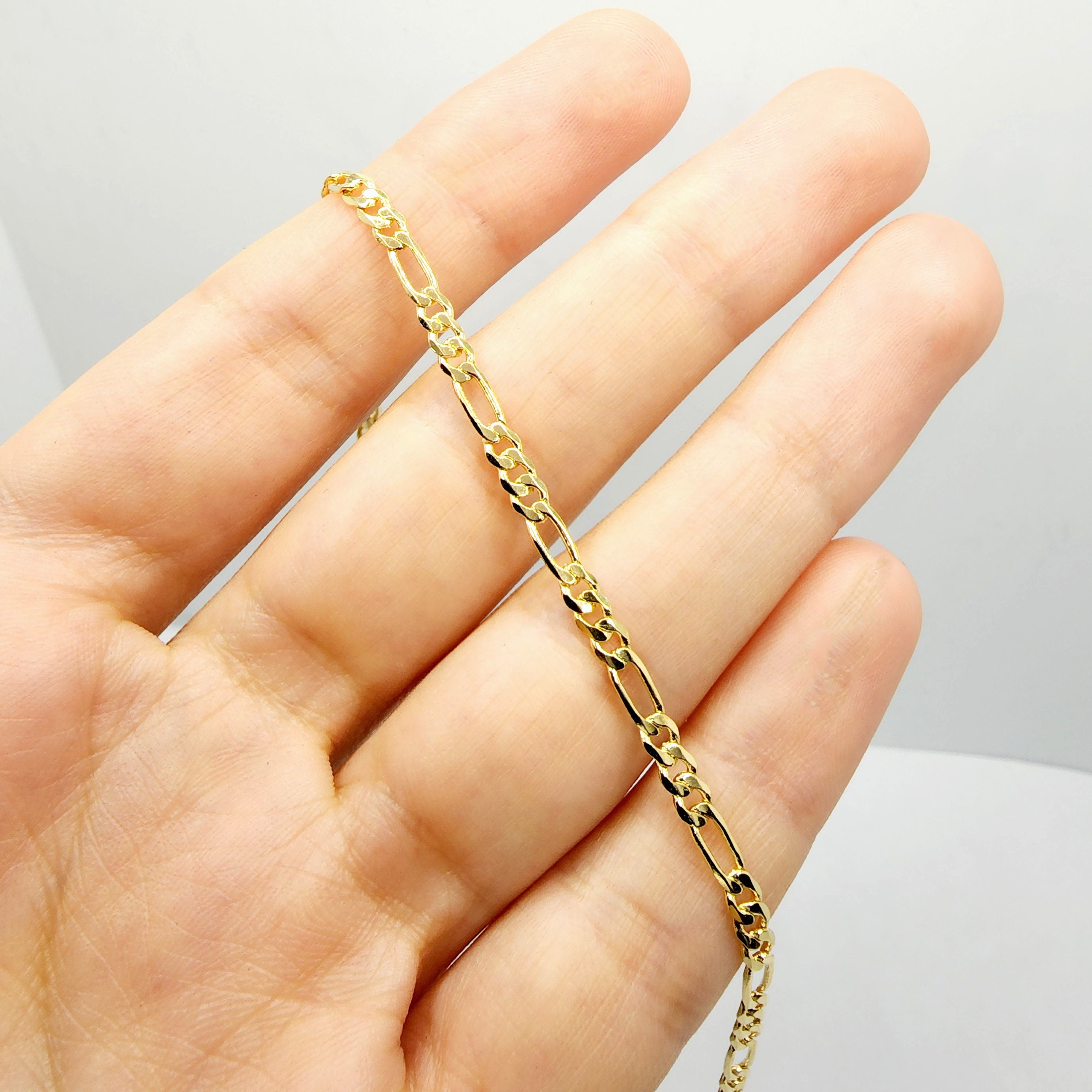 Dainty Gold Anklet, 10K Yellow Gold Figaro Ankle Bracelet, Foot Jewelry, Chain Anklet, Gold Chain Anklet, Anklet For Women, Gift For Her