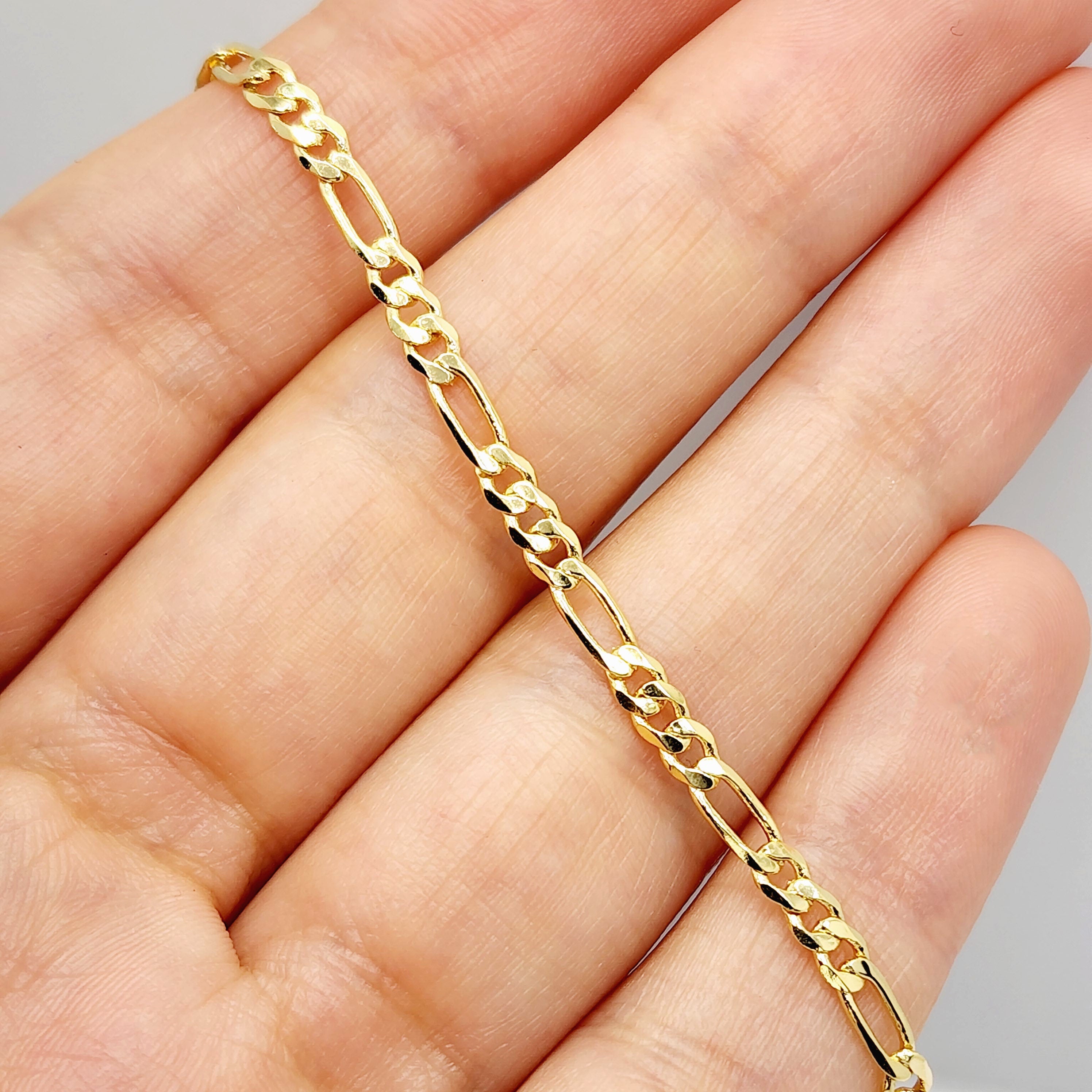 Dainty Gold Anklet, 10K Yellow Gold Figaro Ankle Bracelet, Foot Jewelry, Chain Anklet, Gold Chain Anklet, Anklet For Women, Gift For Her