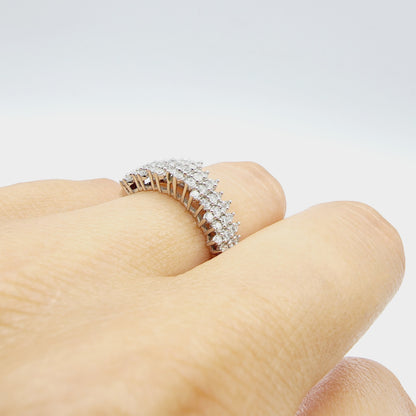 Gold Diamonds Cluster Ring | 10K White Gold Natural Diamond 0.50ct Ring | Wedding ring for women | Diamonds Wedding Ring | Engagement Ring