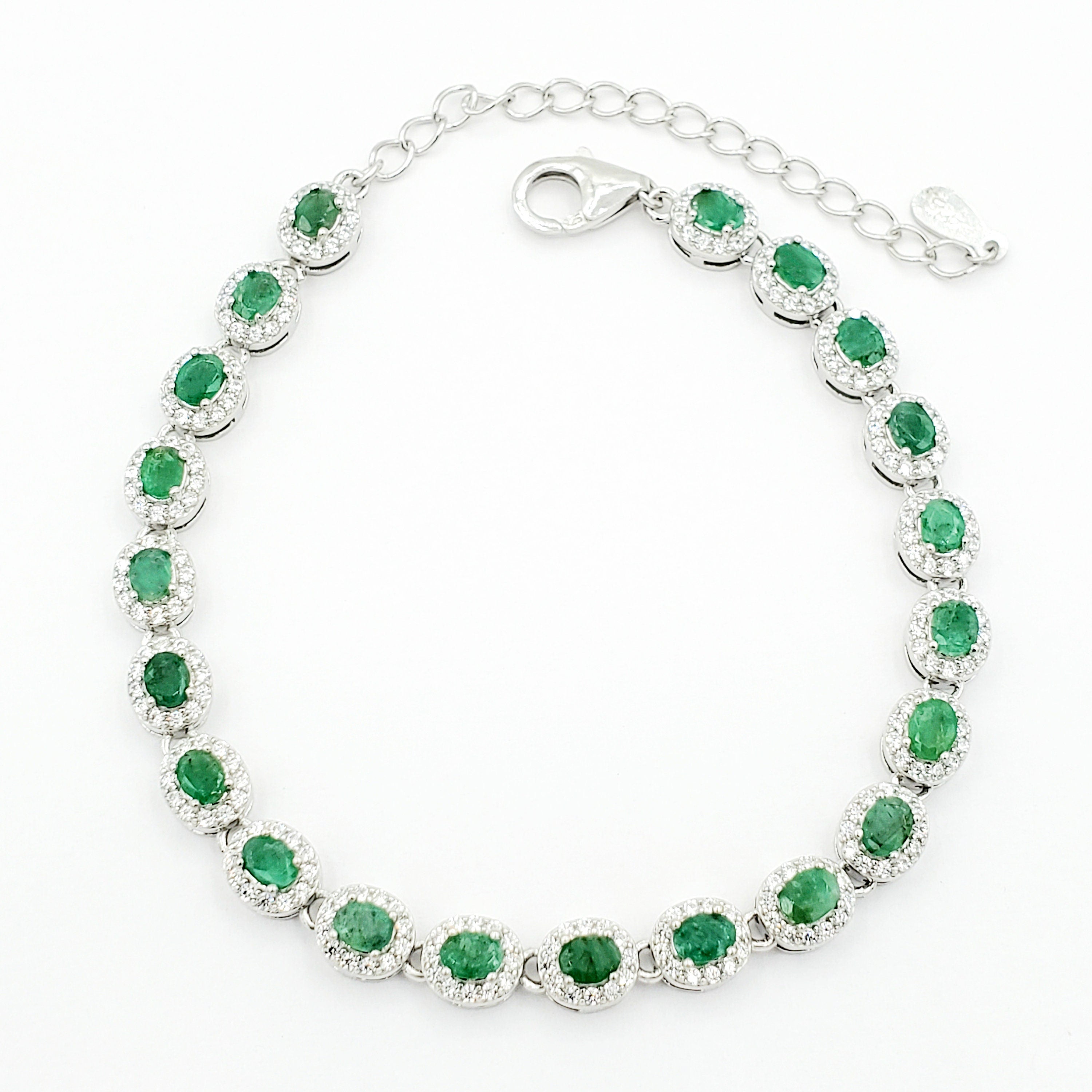 Gemstone Bracelet, Sterling Silver Bracelet Set With Genuine Gemstones 4.2cts, Birthstone Bracelet for women, Bracelet For Her