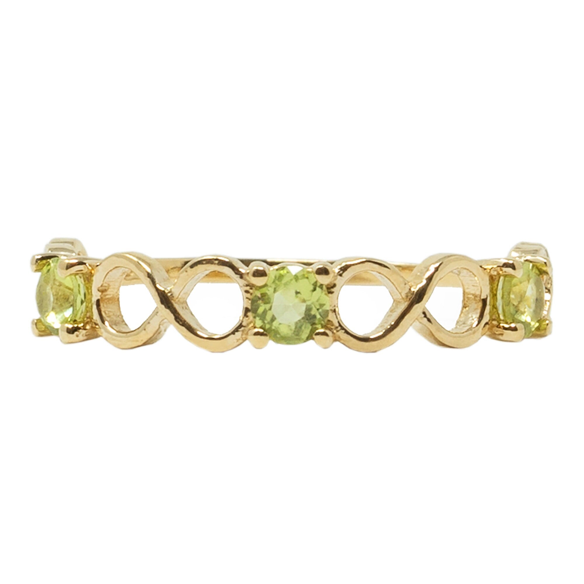 Gemstone Rings Engagement, 10K Eternity style Ring Set With Three Round 3mm Genuine Gemstones, Statement Ring For Her, Birthstone Ring