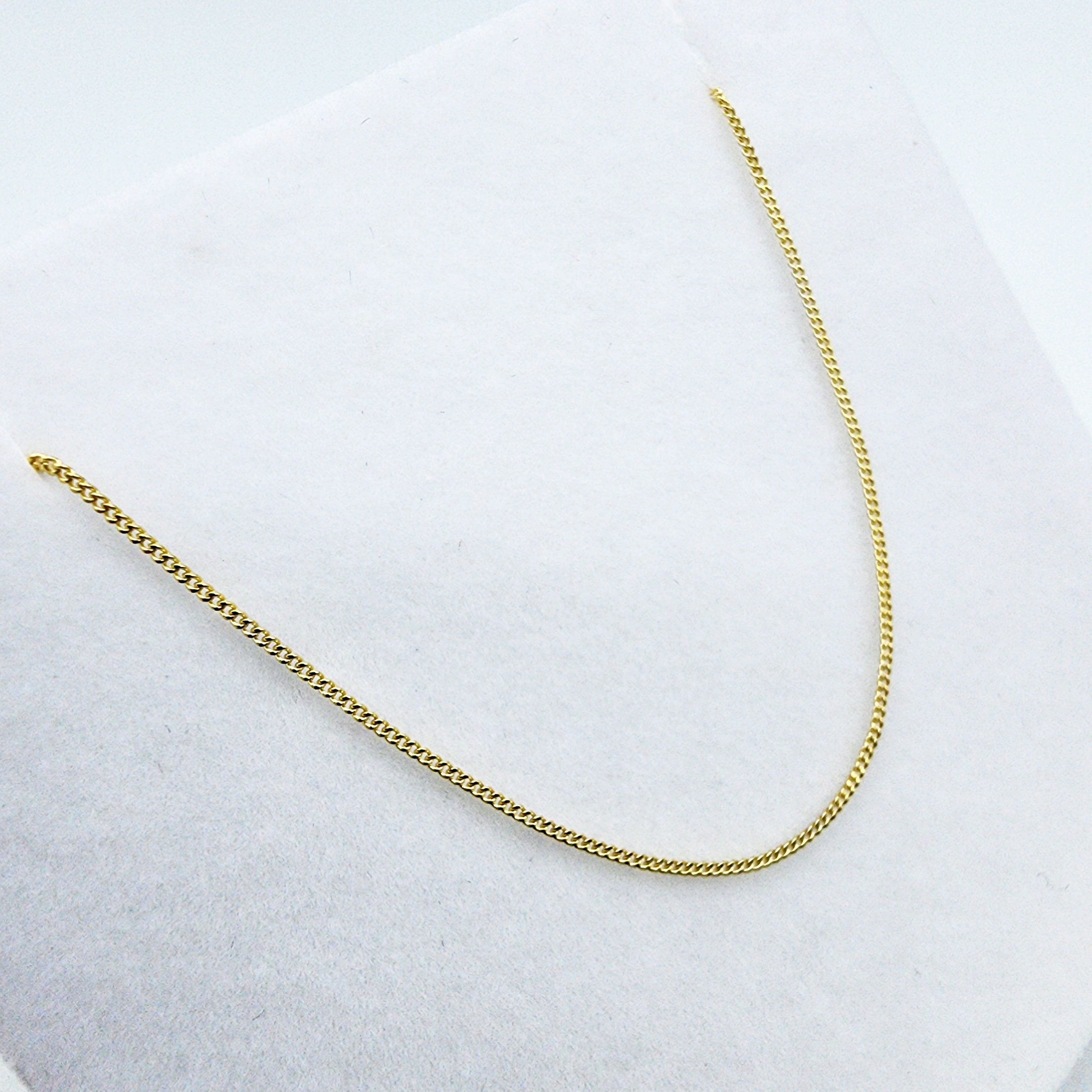 Gold Curb Chain , 10K Yellow Gold Curb Chain 1.2mm