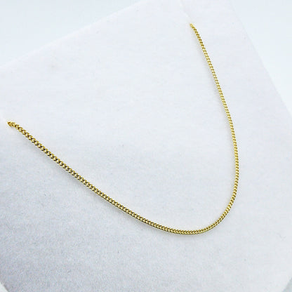Gold Curb Chain , 10K Yellow Gold Curb Chain 1.2mm