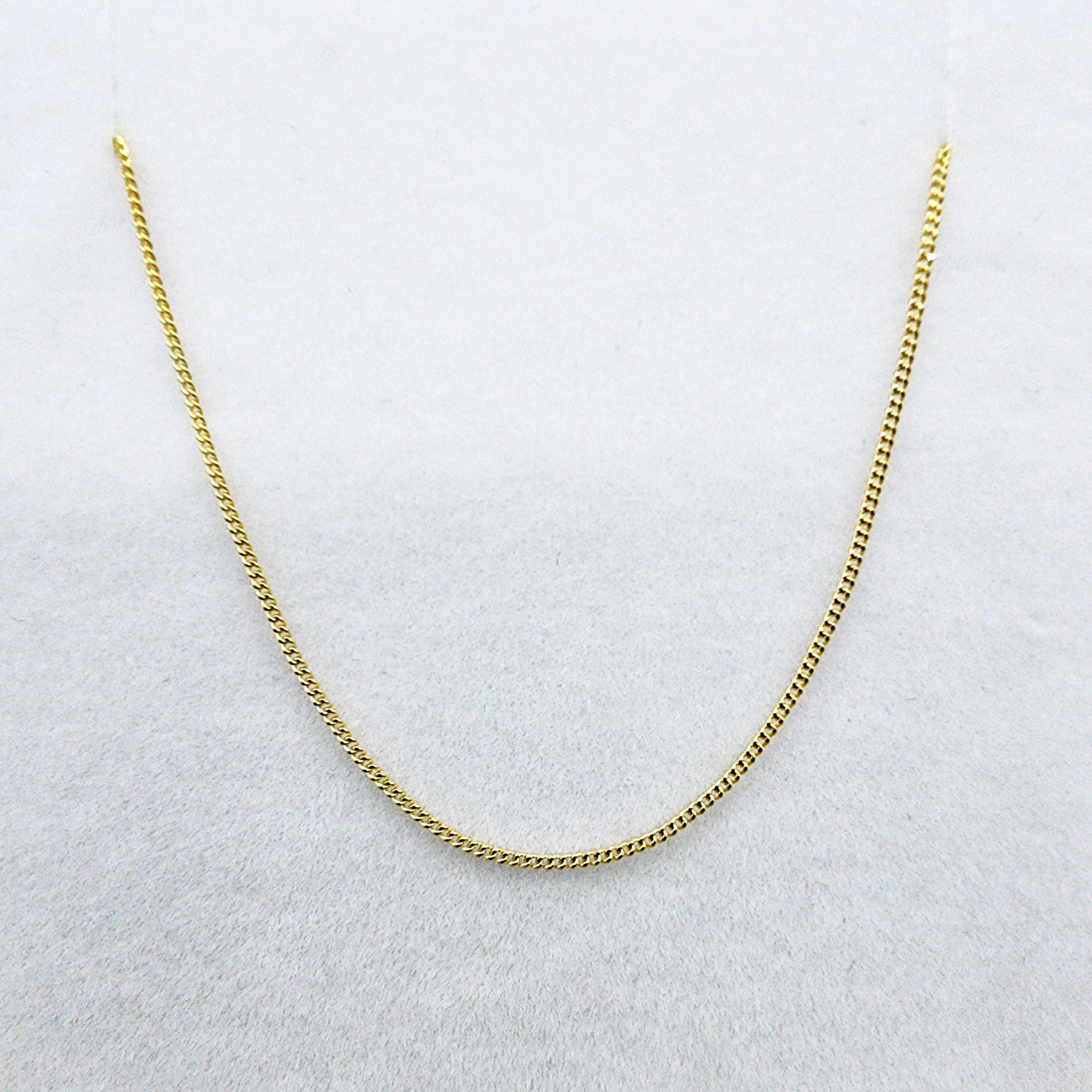 Gold Curb Chain , 10K Yellow Gold Curb Chain 1.2mm