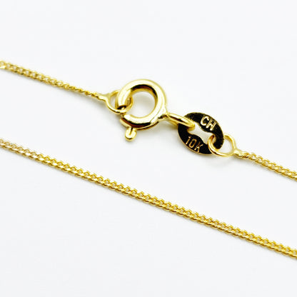 Gold Curb Chain , 10K Yellow Gold Curb Chain 1.2mm