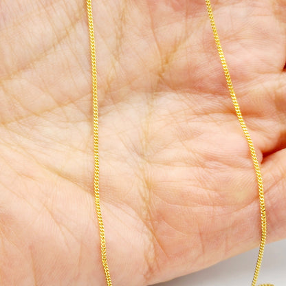 Gold Curb Chain , 10K Yellow Gold Curb Chain 1.2mm