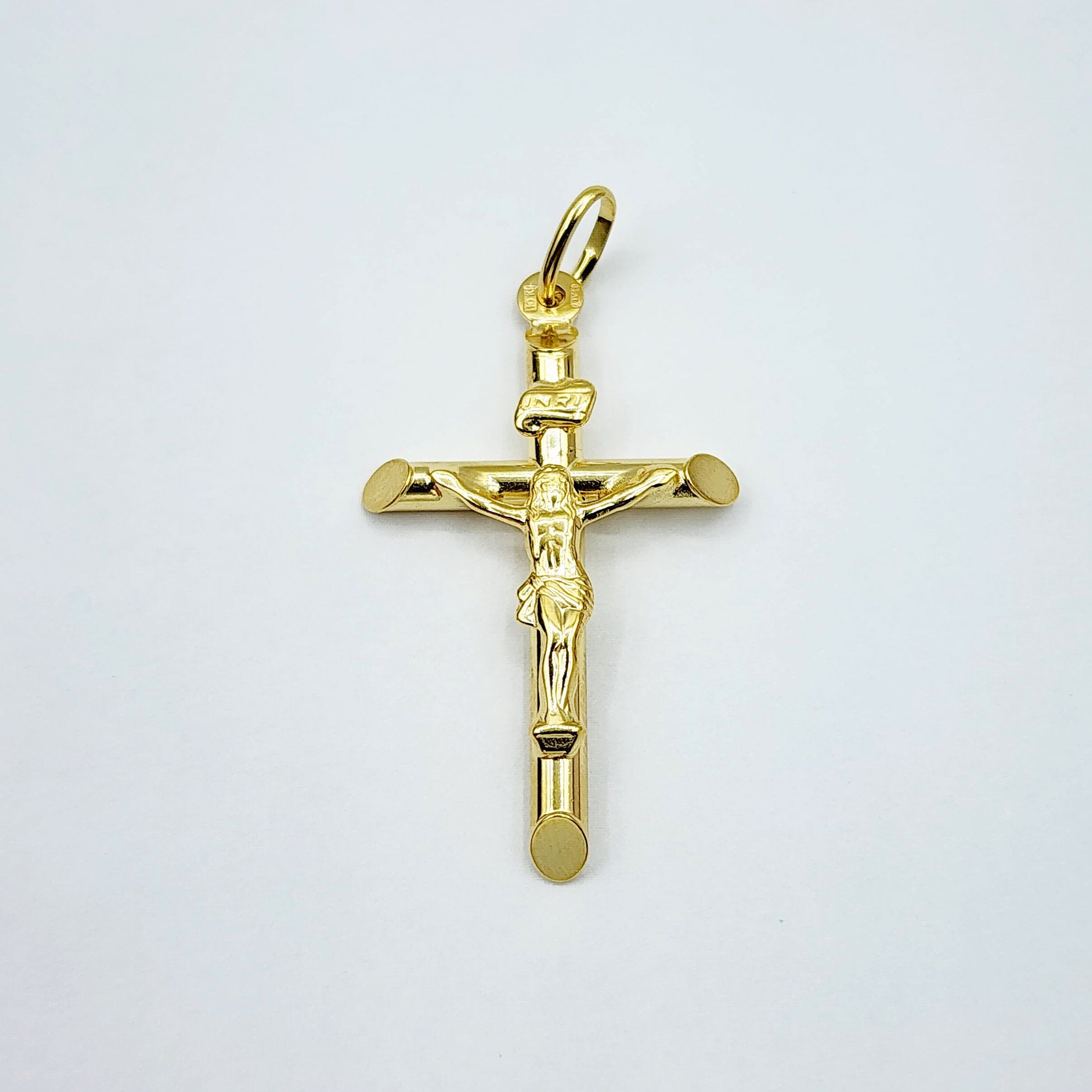 Dainty Cross Pendant Necklace , 10K Yellow Gold Cross Pendant, Cross Pendant Necklace Gold, Christmas Gifts, Religious Gift