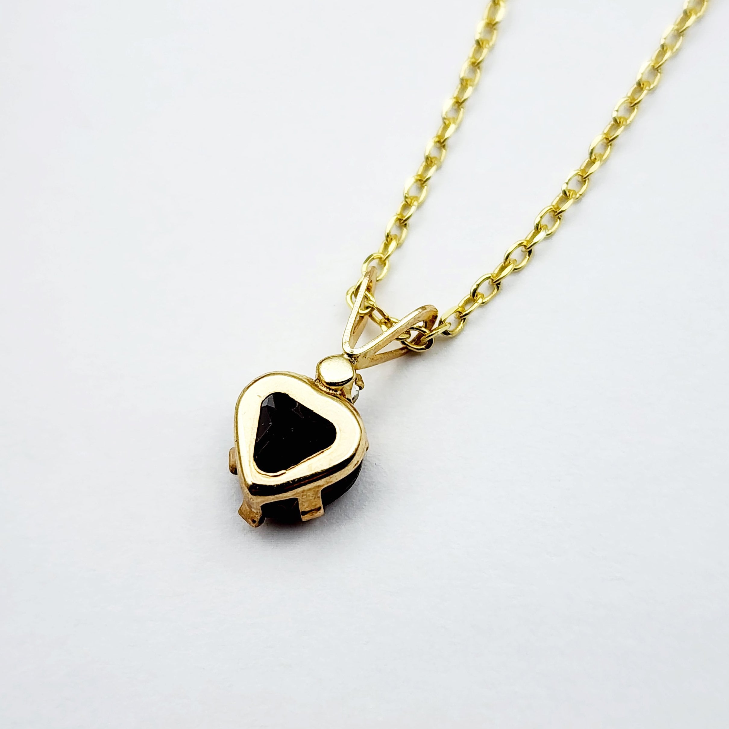 Gold Smokey Topaz Pendant Necklace, 10K Yellow Gold Smokey Topaz 6x6mm with Moonstone Pendant