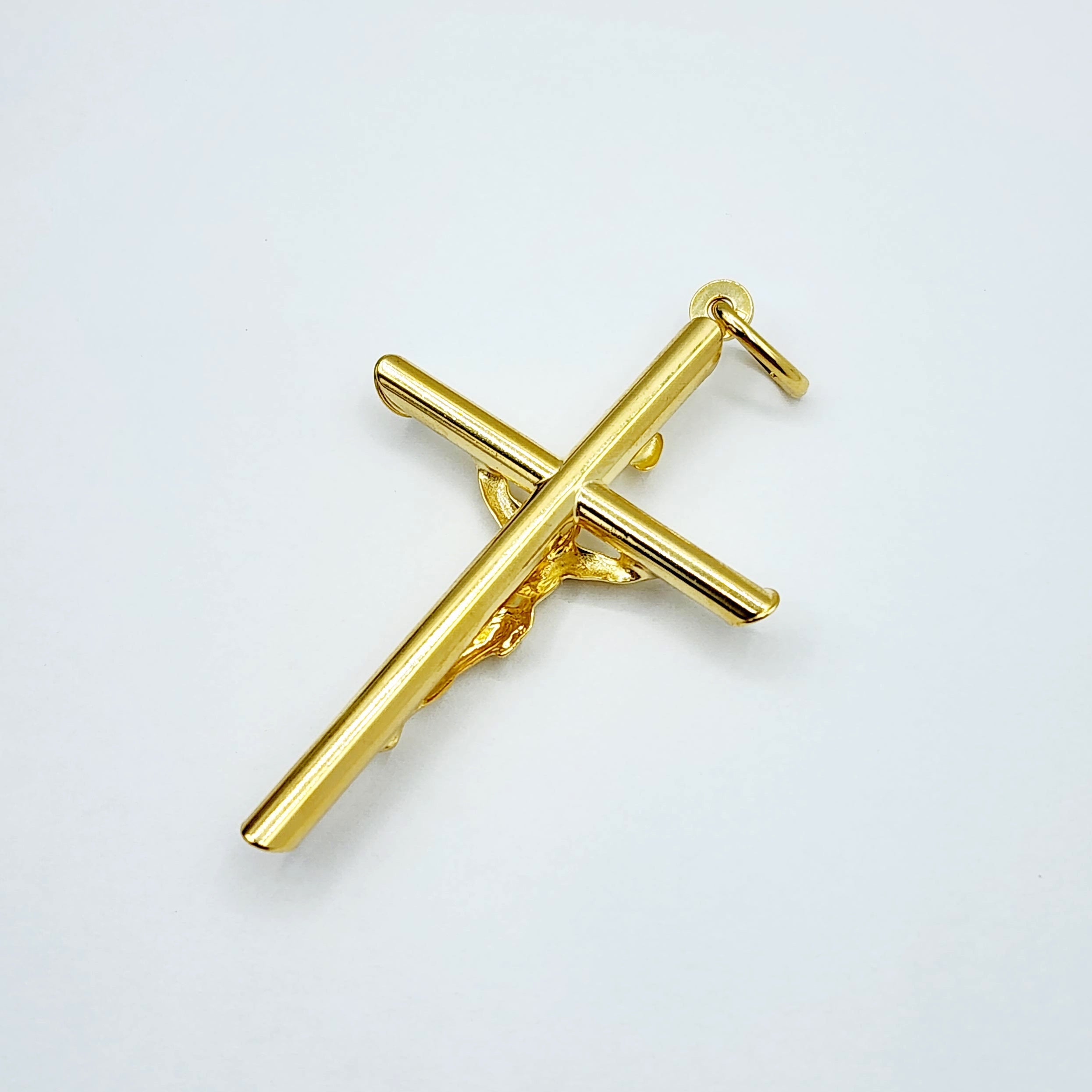 Dainty Crucifix Cross Pendant , Jesus Religious Cross Pendant, 10K Gold Large Cross Pendant for Unisex, Memorable Religious Gifts