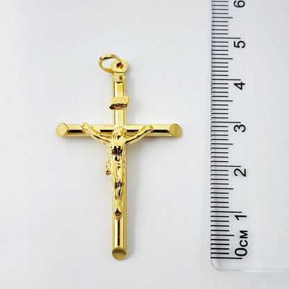 Dainty Crucifix Cross Pendant , Jesus Religious Cross Pendant, 10K Gold Large Cross Pendant for Unisex, Memorable Religious Gifts