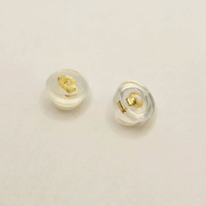 Silicone Backs Stud Earrings,  Gold and Silver Earrings Backs, Silicone Ear Stud Back Stoppers, Earring Clutches, Hypo Allergenic