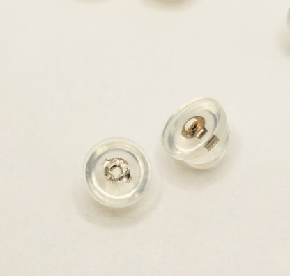 Silicone Backs Stud Earrings,  Gold and Silver Earrings Backs, Silicone Ear Stud Back Stoppers, Earring Clutches, Hypo Allergenic