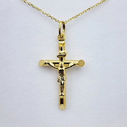 Dainty Cross Pendant Necklace , 10K Yellow Gold Cross Pendant, Cross Pendant Necklace Gold, Christmas Gifts, Religious Gift