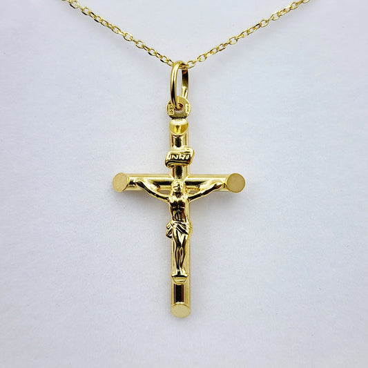 Dainty Cross Pendant Necklace , 10K Yellow Gold Cross Pendant, Cross Pendant Necklace Gold, Christmas Gifts, Religious Gift