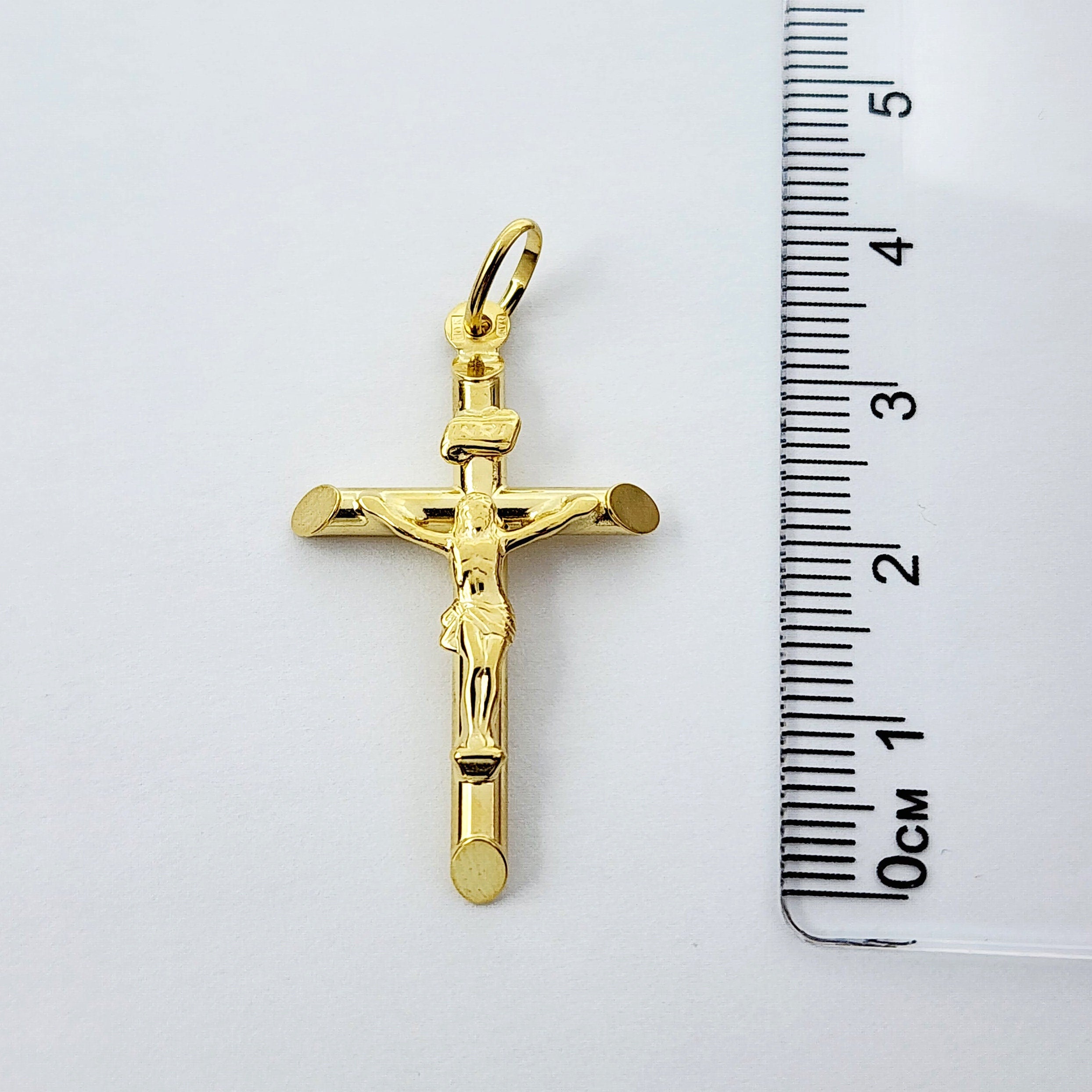 Dainty Cross Pendant Necklace , 10K Yellow Gold Cross Pendant, Cross Pendant Necklace Gold, Christmas Gifts, Religious Gift