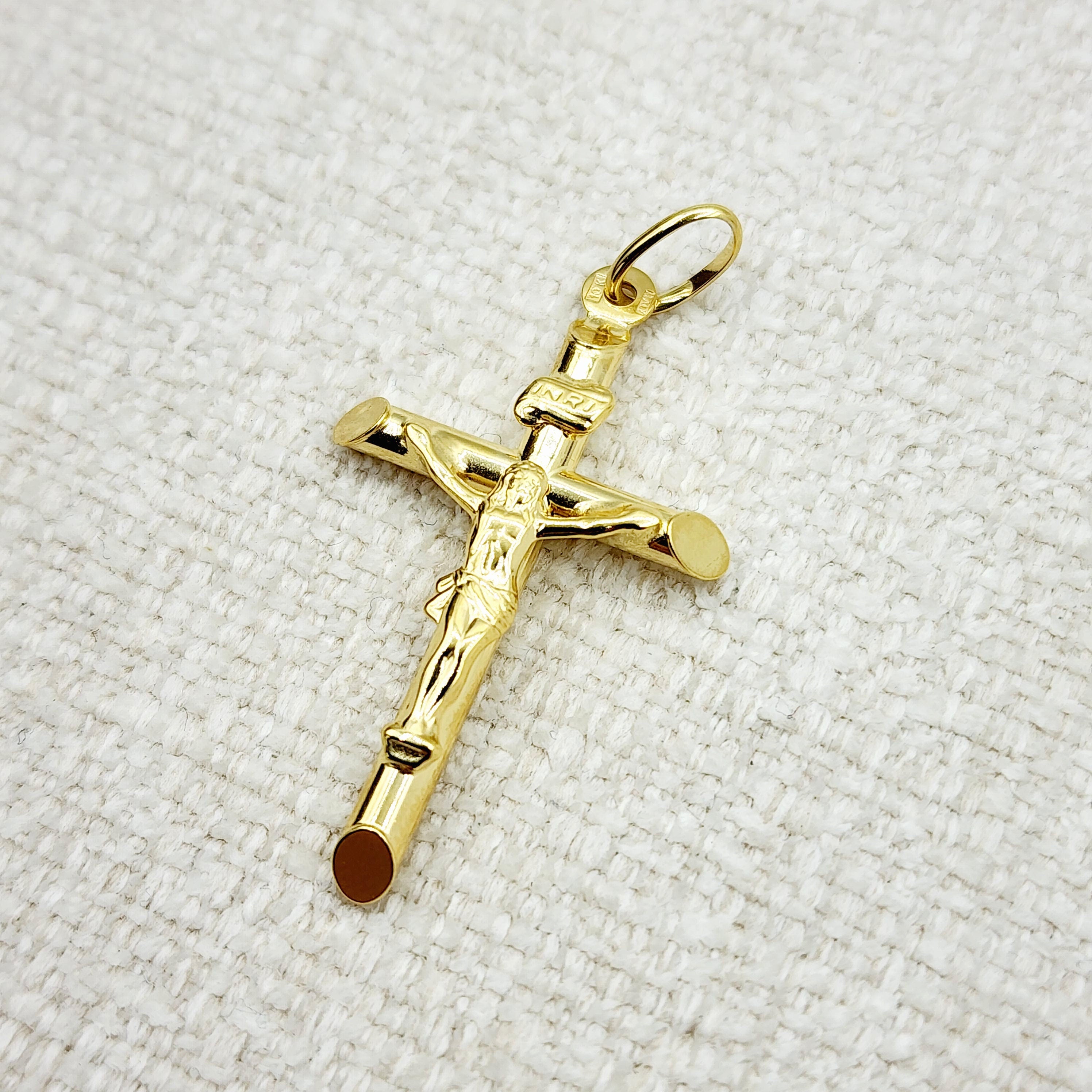 Dainty Cross Pendant Necklace , 10K Yellow Gold Cross Pendant, Cross Pendant Necklace Gold, Christmas Gifts, Religious Gift