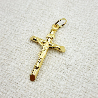 Dainty Cross Pendant Necklace , 10K Yellow Gold Cross Pendant, Cross Pendant Necklace Gold, Christmas Gifts, Religious Gift
