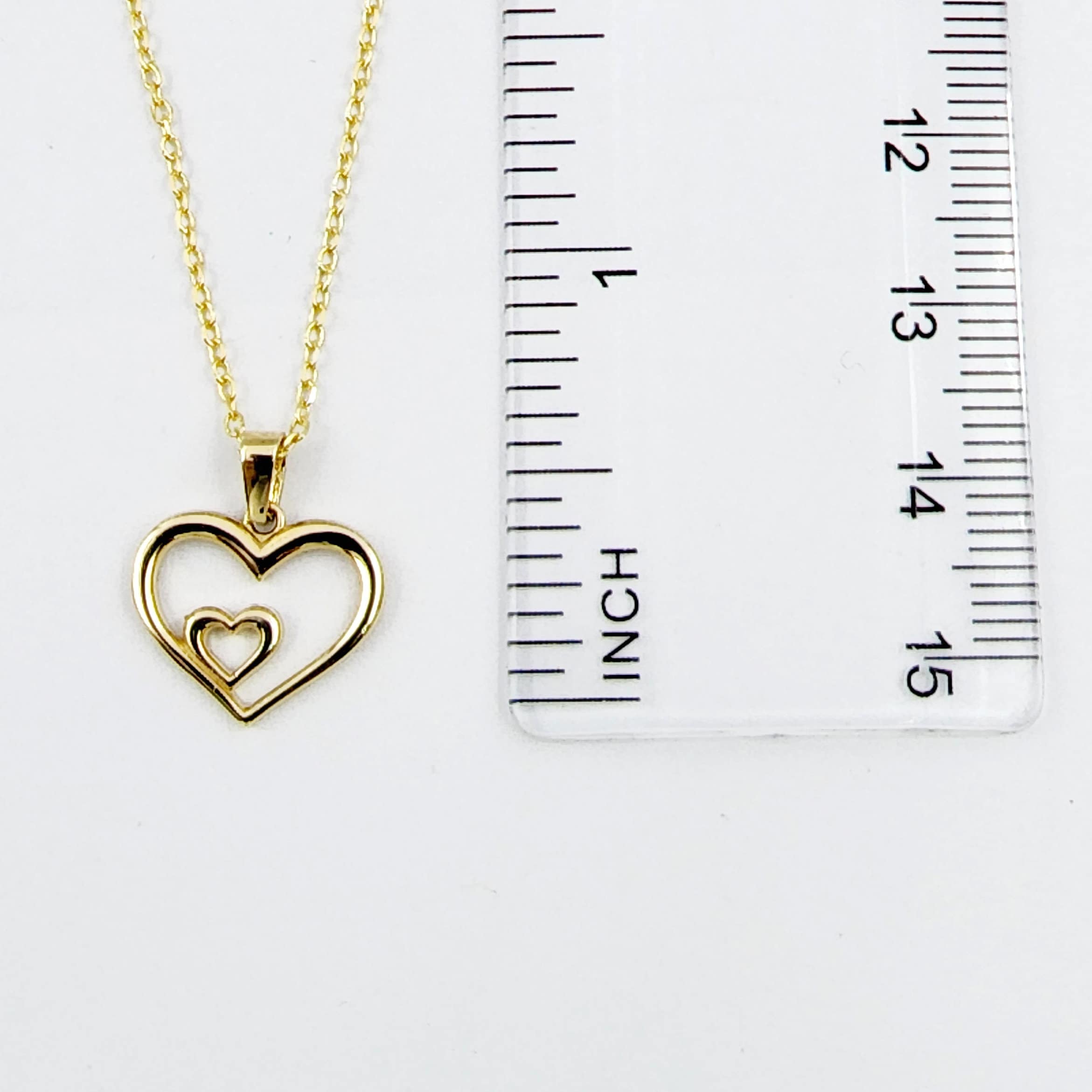 Gold Heart Pendant Necklace, 10K Yellow Gold Simple Heart Necklace Pendant, Dainty Heart Gold, Charm Necklace, Valentine's Day Gift For Her