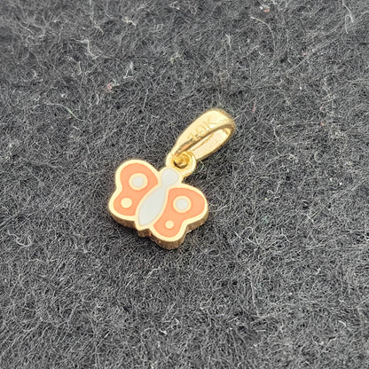 Gold Butterfly Pendant Necklace, 10K Yellow Gold Everyday Necklace Pendant, Dainty Butterfly for Her, Newborn Baby Gift, Girl Gift