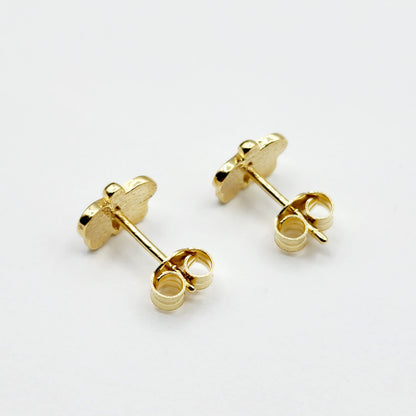 Gold Butterfly Stud Earrings, 10K Yellow Gold Butterfly Earrings, Birthday Gift, Gold Earrings For Baby, Baby Earrings, Cute Girl Earrings