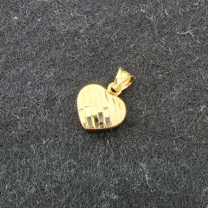 Gold Heart Pendant Necklace, 10K Yellow Gold Heart Necklace Pendant, Dainty Heart Gold Charm Necklace, Birthday Gift, Gift For Her