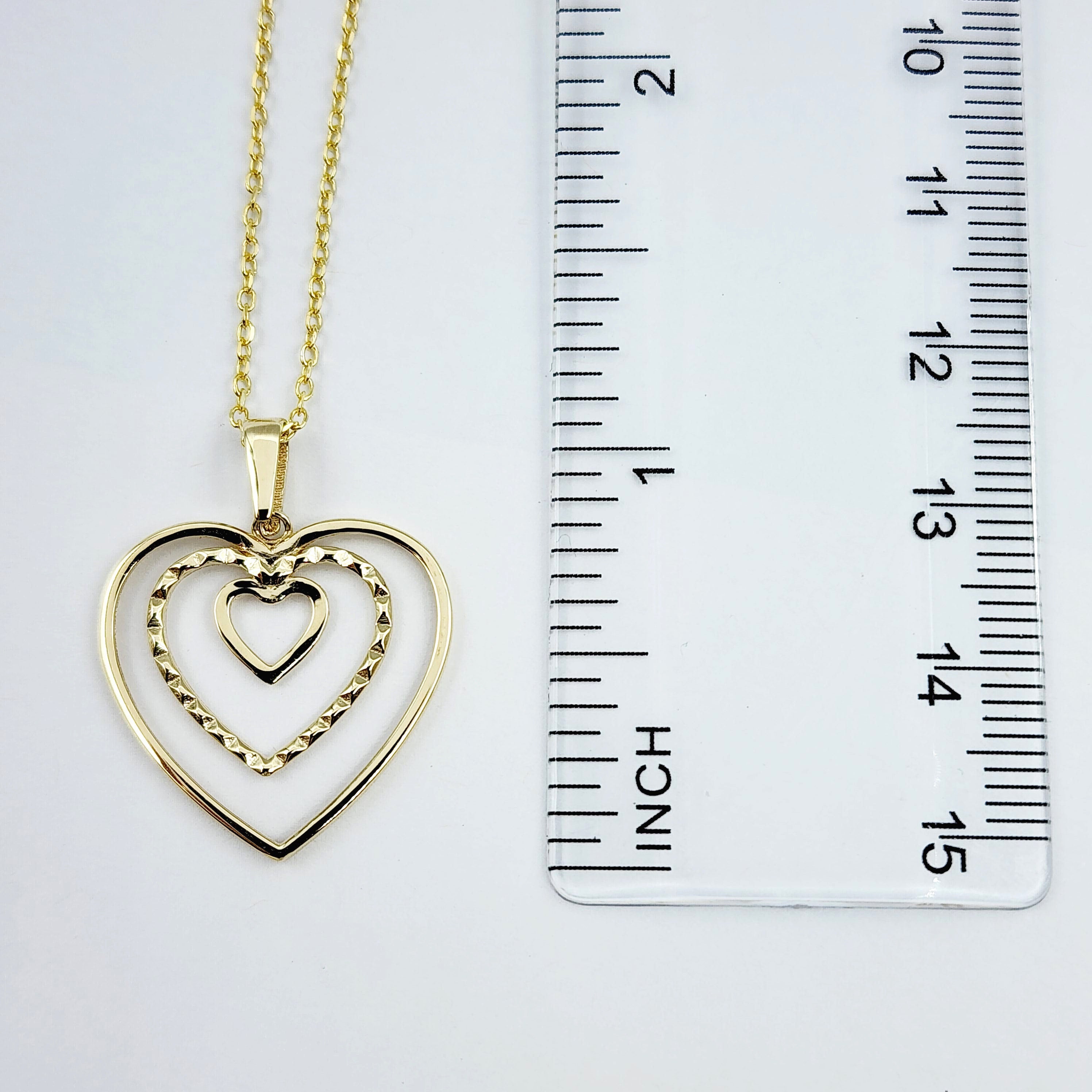 Gold Heart Pendant Necklace, 10K Yellow Gold Heart Necklace Pendant, Dainty Heart Gold, Charm Necklace, Valentine's Day Gift For Her