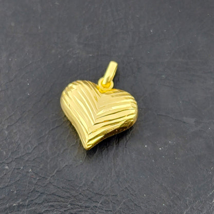 Gold Heart Pendant Necklace, 10K Yellow Gold Heart Necklace Pendant, Dainty Heart Gold, Charm Necklace, Valentine's Day Gift For Her