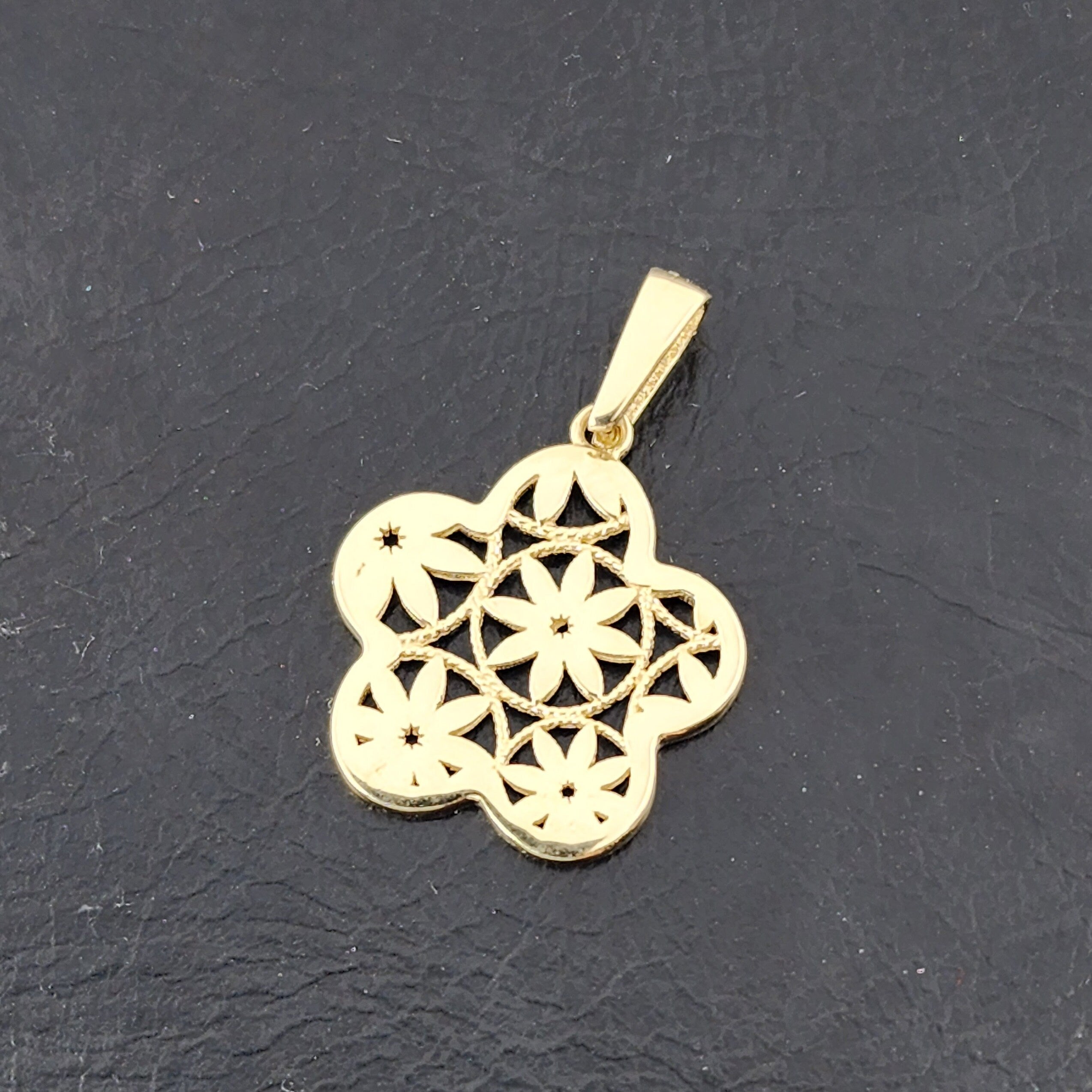 Gold Snowflake Pendant Necklace, 10K Yellow Gold Snowflake Pendant With CZ, Dainty Snowflake Charm, Winter Gift For Her