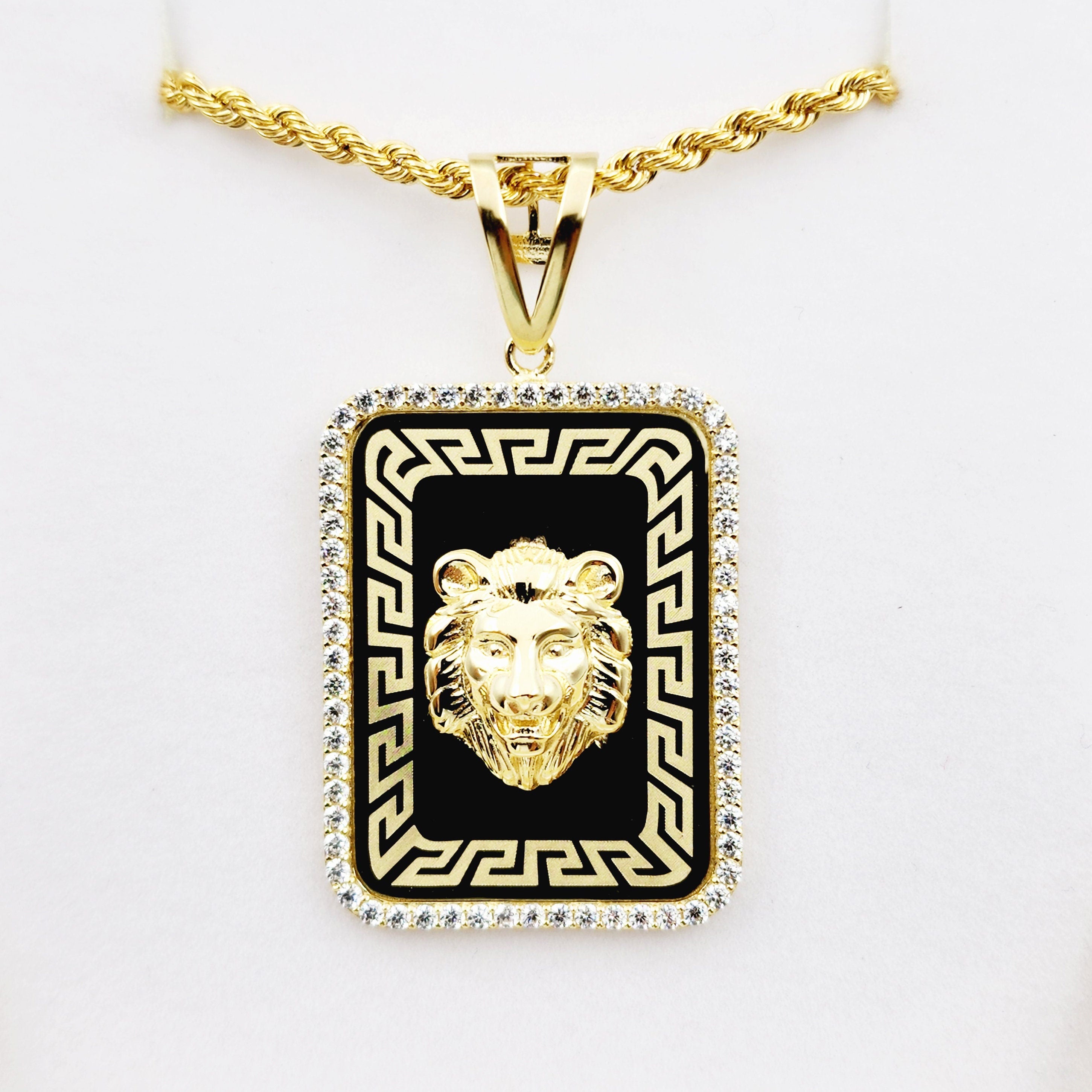Gold Lion Head Pendant Necklace , 10K Yellow Gold Lion Necklace, Lion Head Pendant, Gold Lion Jewelry, King Lion Gold Dainty Animal Pendant