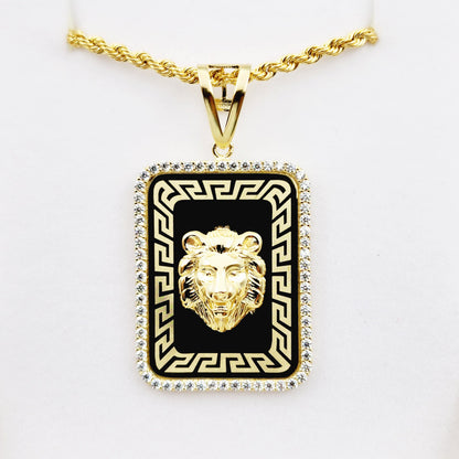 Gold Lion Head Pendant Necklace , 10K Yellow Gold Lion Necklace, Lion Head Pendant, Gold Lion Jewelry, King Lion Gold Dainty Animal Pendant