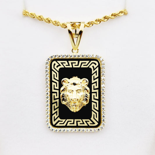 Gold Lion Head Pendant Necklace , 10K Yellow Gold Lion Necklace, Lion Head Pendant, Gold Lion Jewelry, King Lion Gold Dainty Animal Pendant
